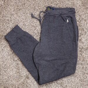 Polo Ralph Lauren Mens Jogger Sweatpants Dark Gray L Waffle Knit Lounge Pants